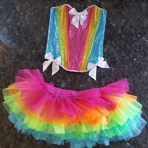 LEG AVENUE RAINBOW CORSET & TUTU
